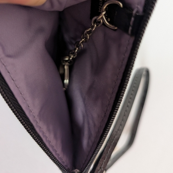 NWT Coach POPPY Black Blue Card Holder Coin Pouch With Keychain - Picture 6 of 7